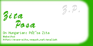 zita posa business card